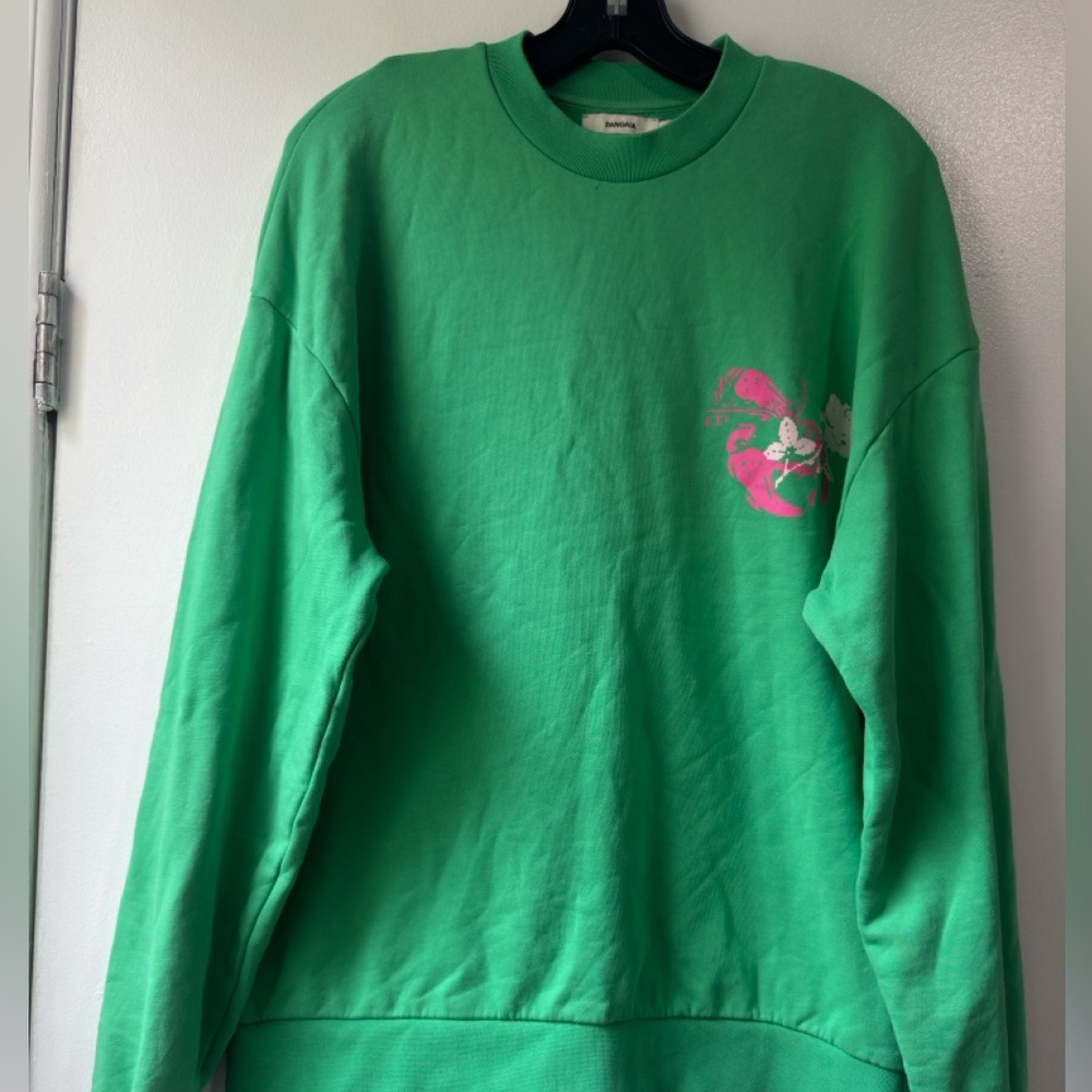 DUA LIPA PANGAIA X FUTURE NOSTALGIA Vibrant Green Crew Neck Sweater - Picture 2 of 10